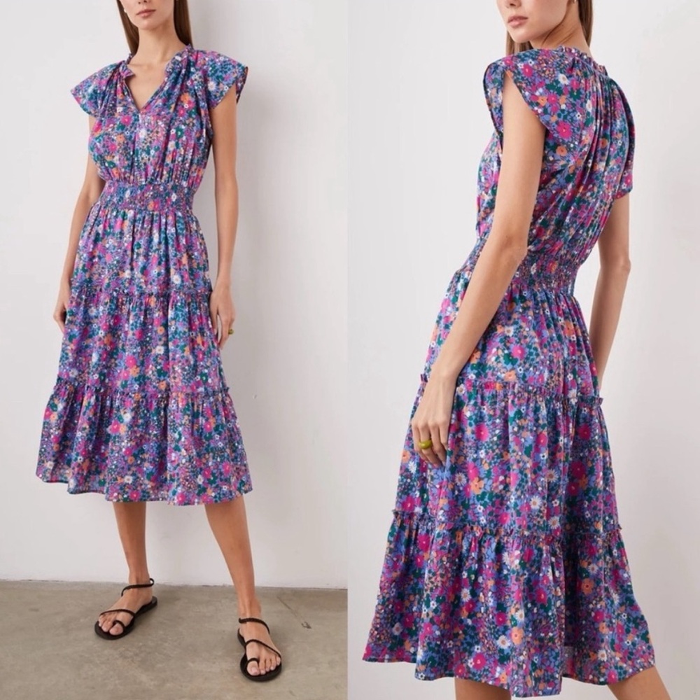 Rails flutter sleeve floral dress